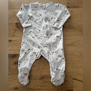 Souris Mini Adorable White Kids One Piece pyjama Fun Print size 6-9 months